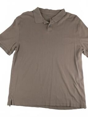Claiborne Men's Taupe Pima Cotton Polo Shirt Size L